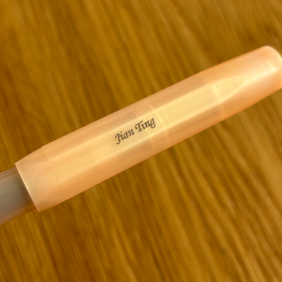 Personalised name engraving on Kaweco Collection Fountain Pen - Apricot Pearl