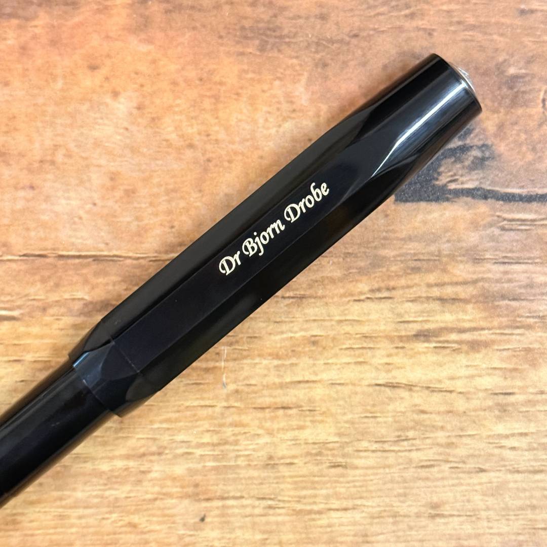Personalized Name Engraving On Kaweco Skyline Sport Fountain Pen - Black