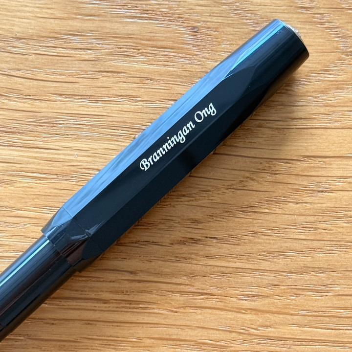 Personalized Name Engraving On Kaweco Skyline Sport Fountain Pen - Black