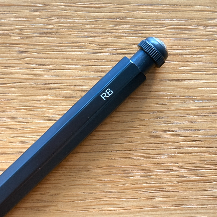 Personalised name engraving on Kaweco Special Mechanical Pencil in Black at Cityluxe WorkRoom