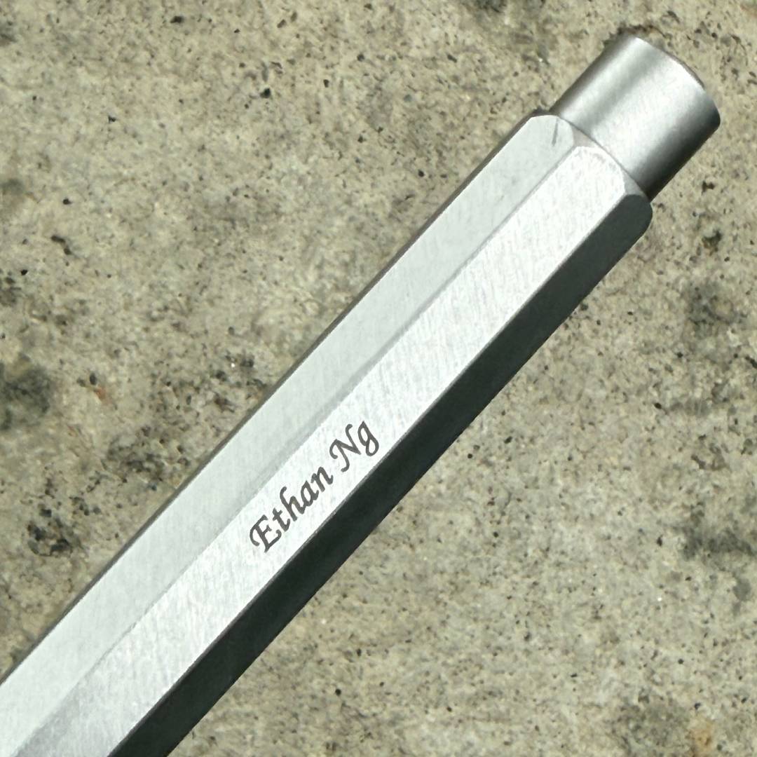 Personalized Name Engraving On Kaweco Steel Sport Ballpoint Pen