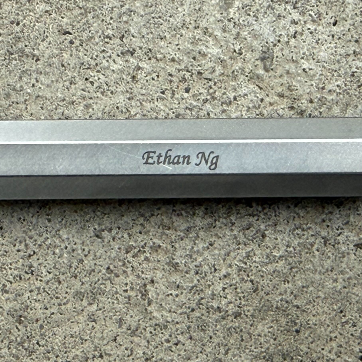Personalized Name Engraving On Kaweco Steel Sport Ballpoint Pen