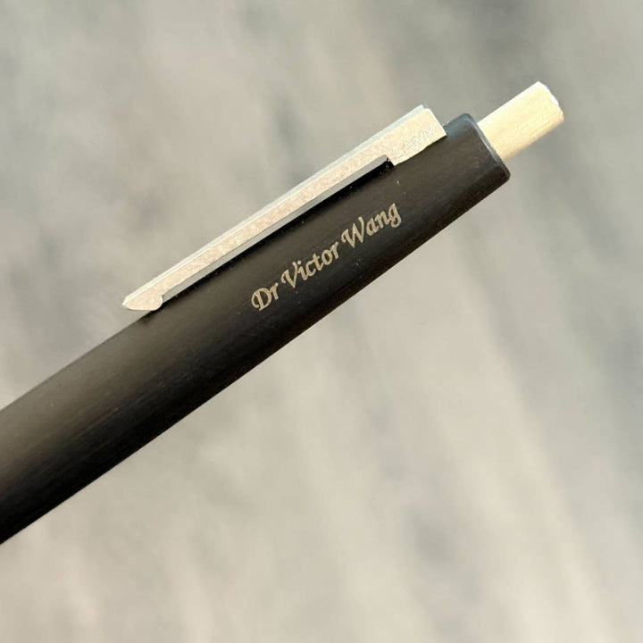 Personalized Name Engraving On Lamy 2000 Ballpoint Pen Black