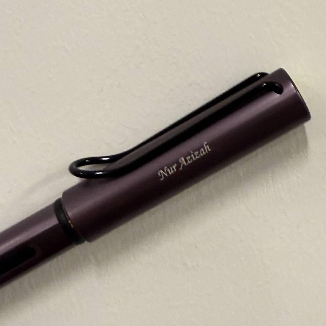 Personalized Name Engraving On LAMY AL-star Fountain Pen - Aubergine - Special Edition