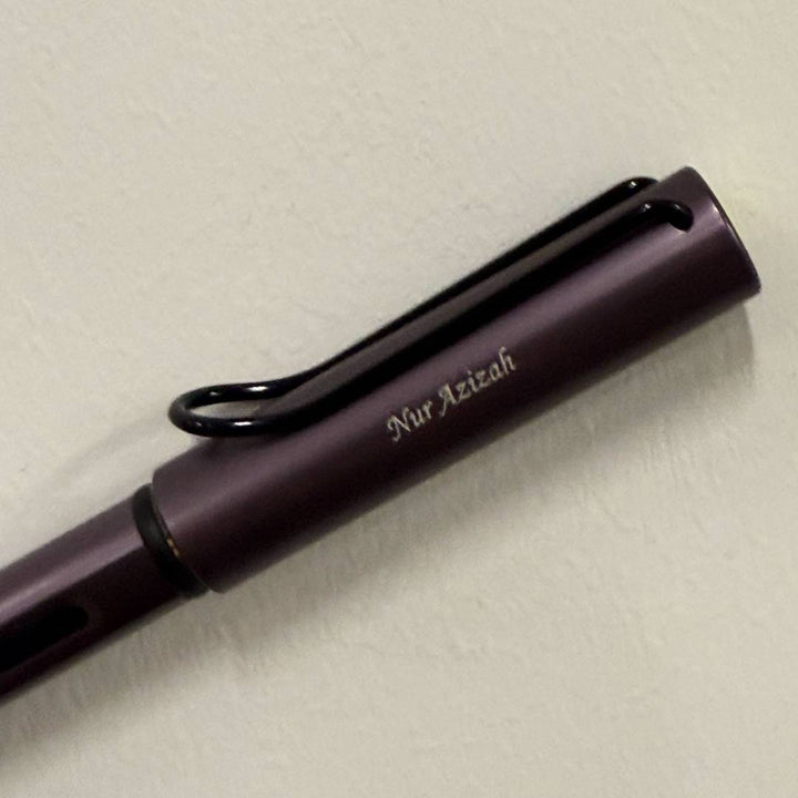 Personalized Name Engraving On LAMY AL-star Fountain Pen - Aubergine - Special Edition