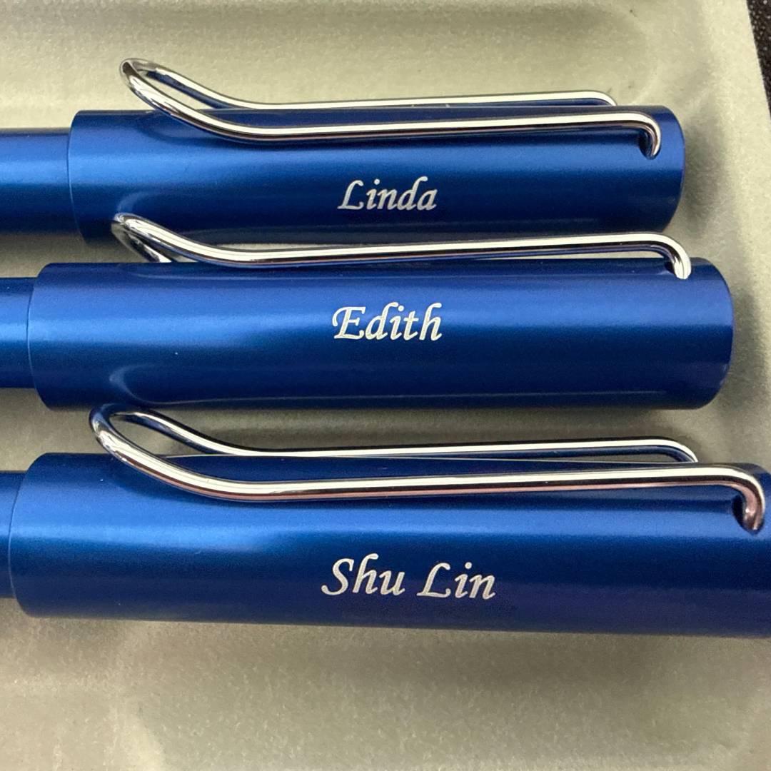 Personalized Name Engraving On Lamy AL-Star Rollerball Pen Ocean Blue