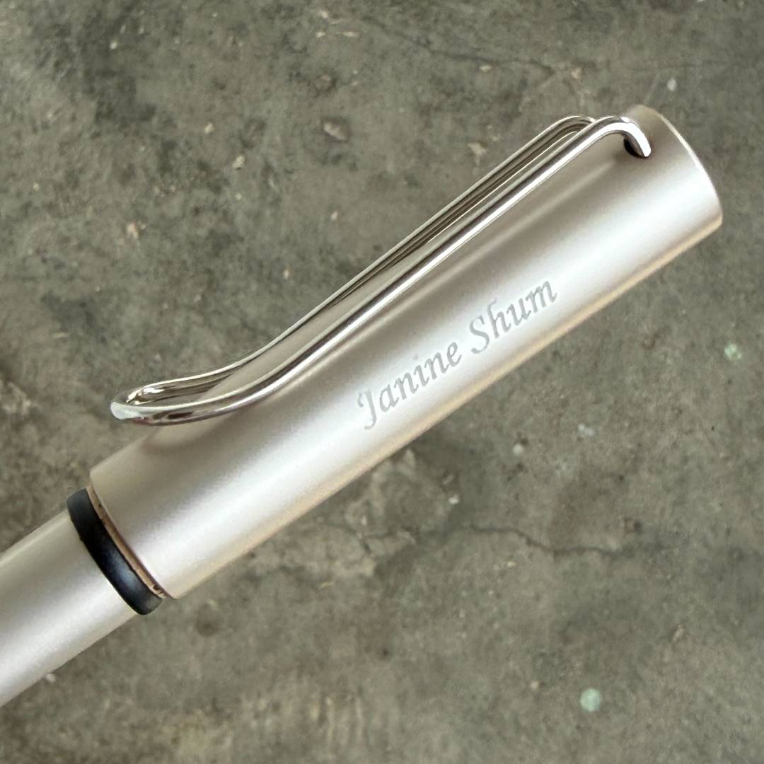 Personalized Name Engraving On Lamy Lx Fountain Pen Palladium