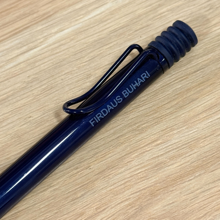 Personalized Name Engraving On LAMY Safari Ballpoint Pen - Dark Dusk
