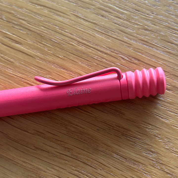 Personalized Name Engraving On LAMY Safari Ballpoint Pen - Sunset Coral