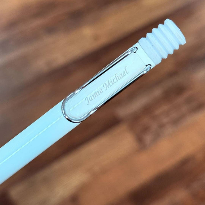 Personalized Name Engraving On Lamy Safari Ballpoint Pen White