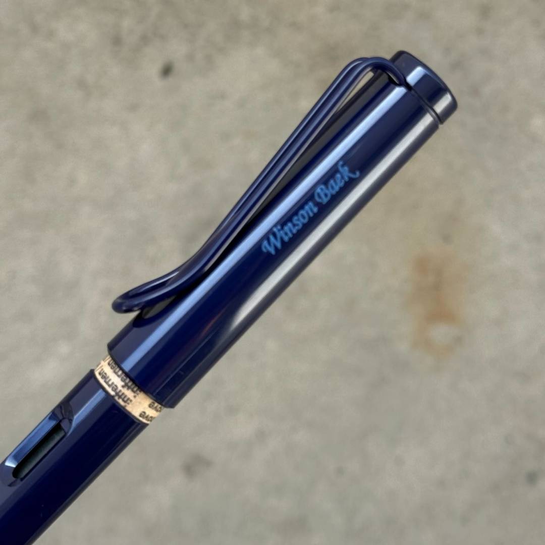Personalized Name Engraving On LAMY Safari Fountain Pen - Dark Dusk