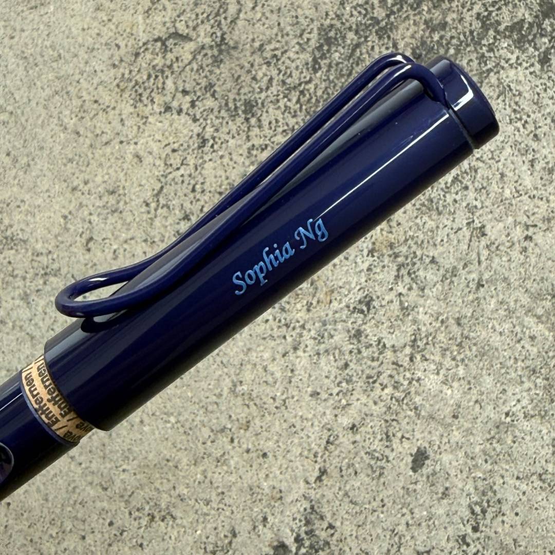 Personalized Name Engraving On LAMY Safari Fountain Pen - Dark Dusk