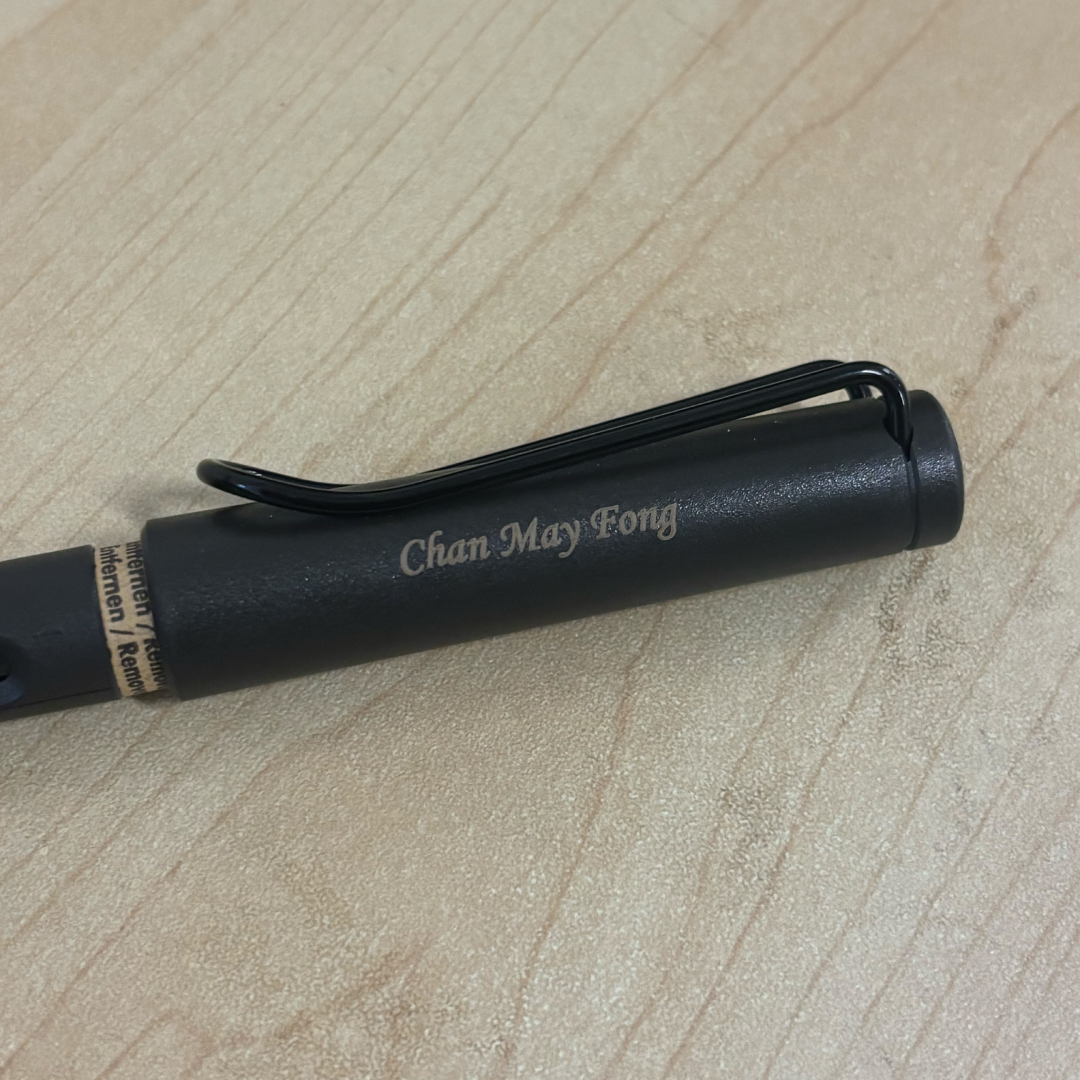 Personalized Name Engraving On Lamy Safari Fountain Pen Umbra