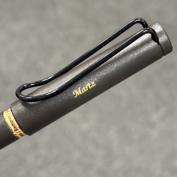 Personalised name engraving on Lamy Safari Fountain Pen Umbra at Cityluxe WorkRoom