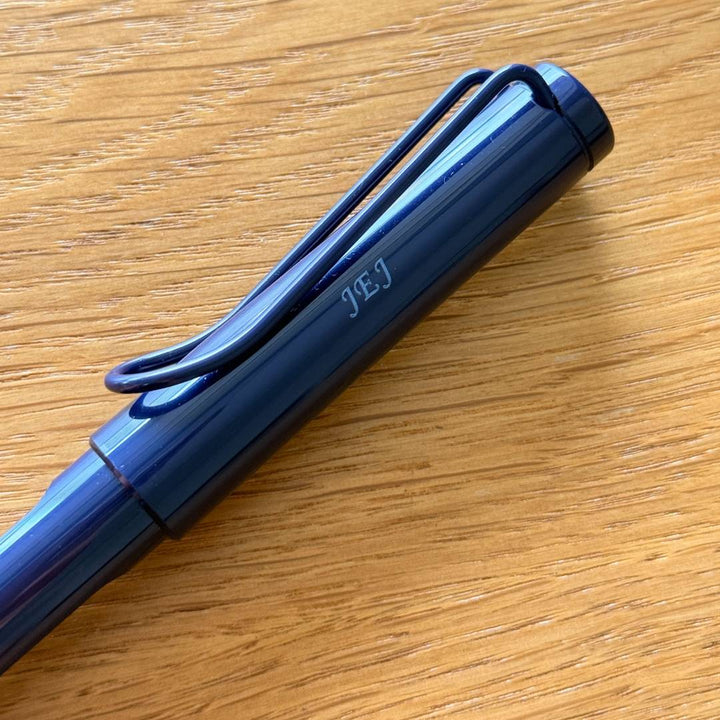 Personalized Name Engraving On LAMY Safari Rollerball Pen - Dark Dusk