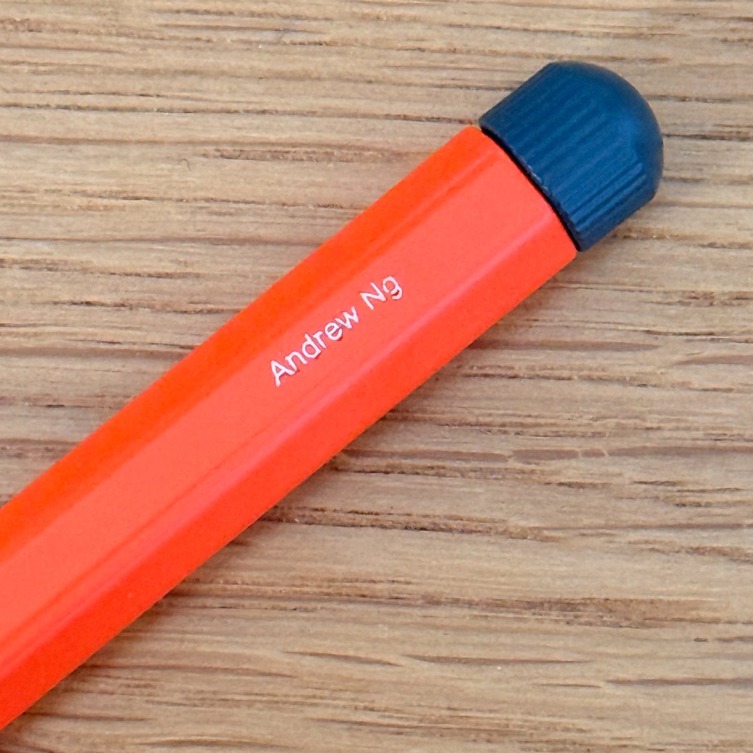 Personalised name engraving on Leuchtturm1917 Drehgriffel Nr. 2 - Mechanical Pencil with Graphite Lead - Pumpkin — Cityluxe