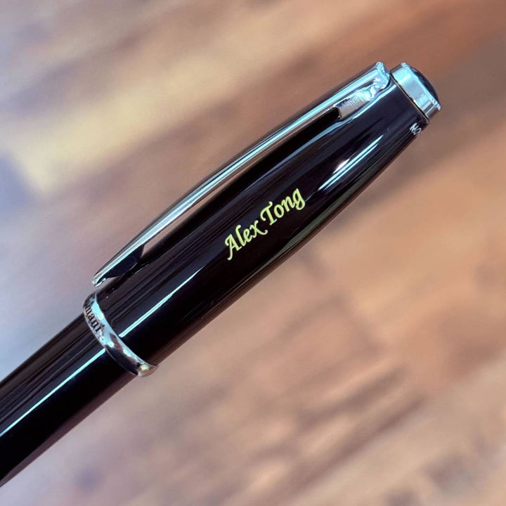 Personalized Name Engraving On Monteverde Aldo Domani Ballpoint Black