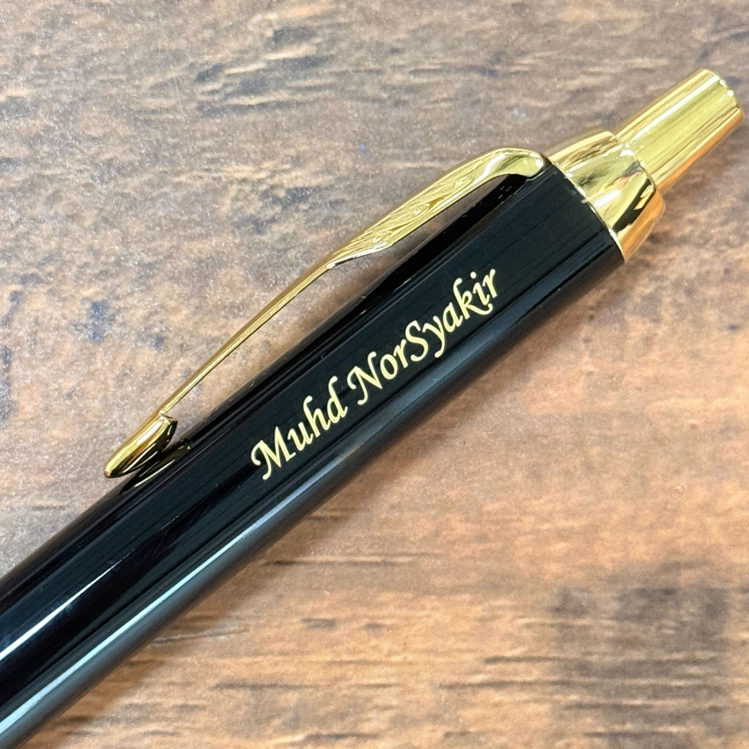 Personalized Name Engraving On Parker IM Black GT Ballpoint Pen