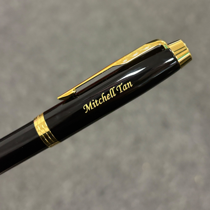 Personalized Name Engraving On Parker IM Black GT Rollerball Pen