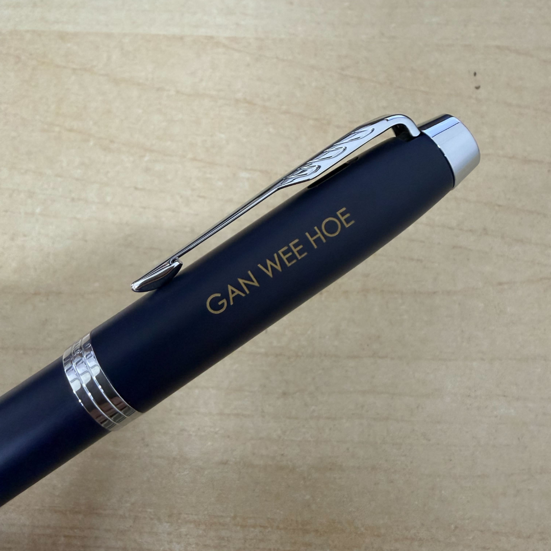 Personalized Name Engraving On Parker IM Blue CT Rollerball Pen