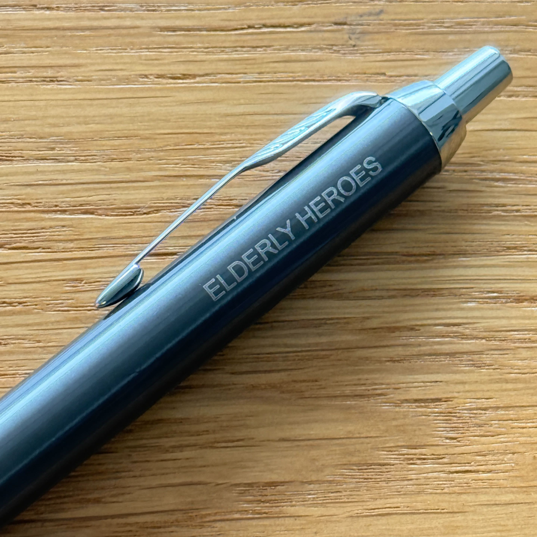 Personalized Name Engraving On Parker IM Dark Espresso CT Ballpoint Pen Gift Set