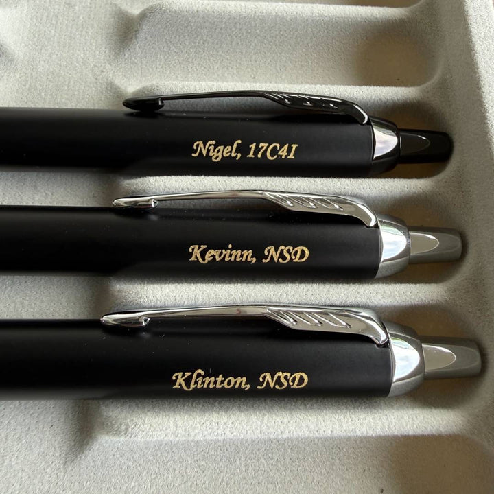 Personalized Name Engraving On Parker IM Matte Black CT Ballpoint Pen