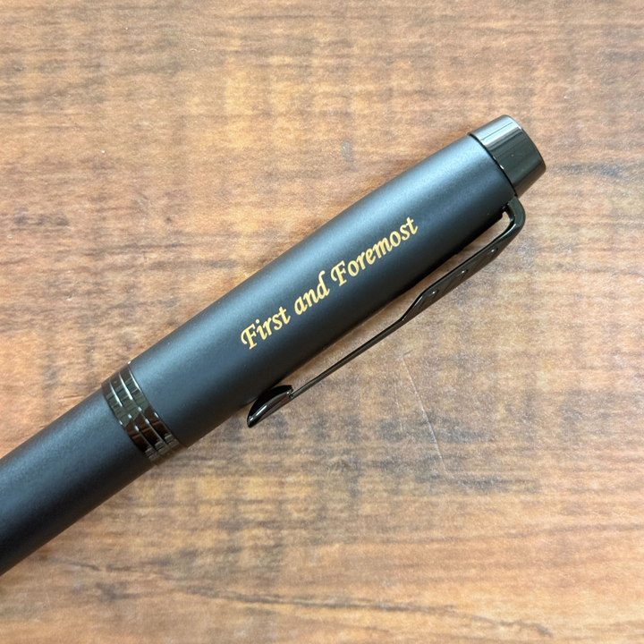 Personalized Name Engraving On Parker IM Matte Metallic Black Edition Rollerball Pen