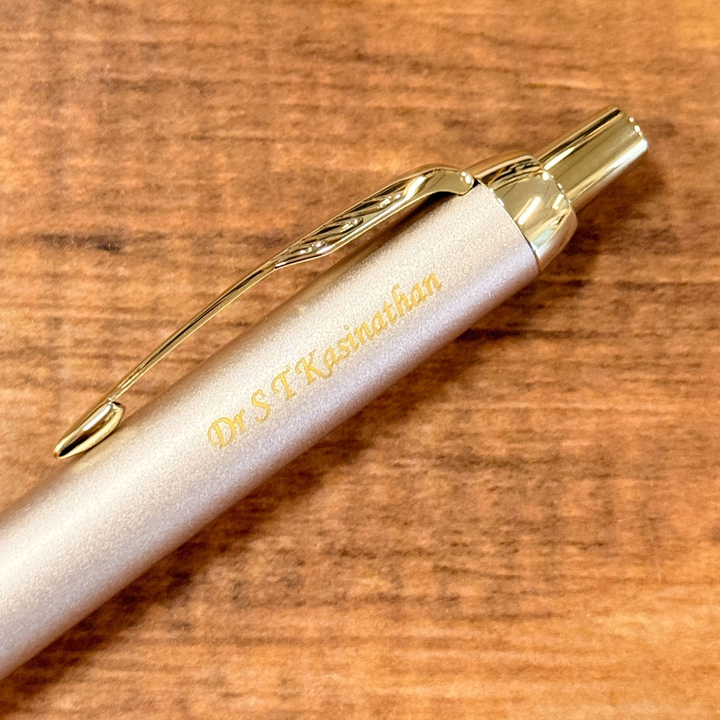 Personalized Name Engraving On Parker IM PROFESSIONAL Ballpoint Pen - Monochrome Champagne
