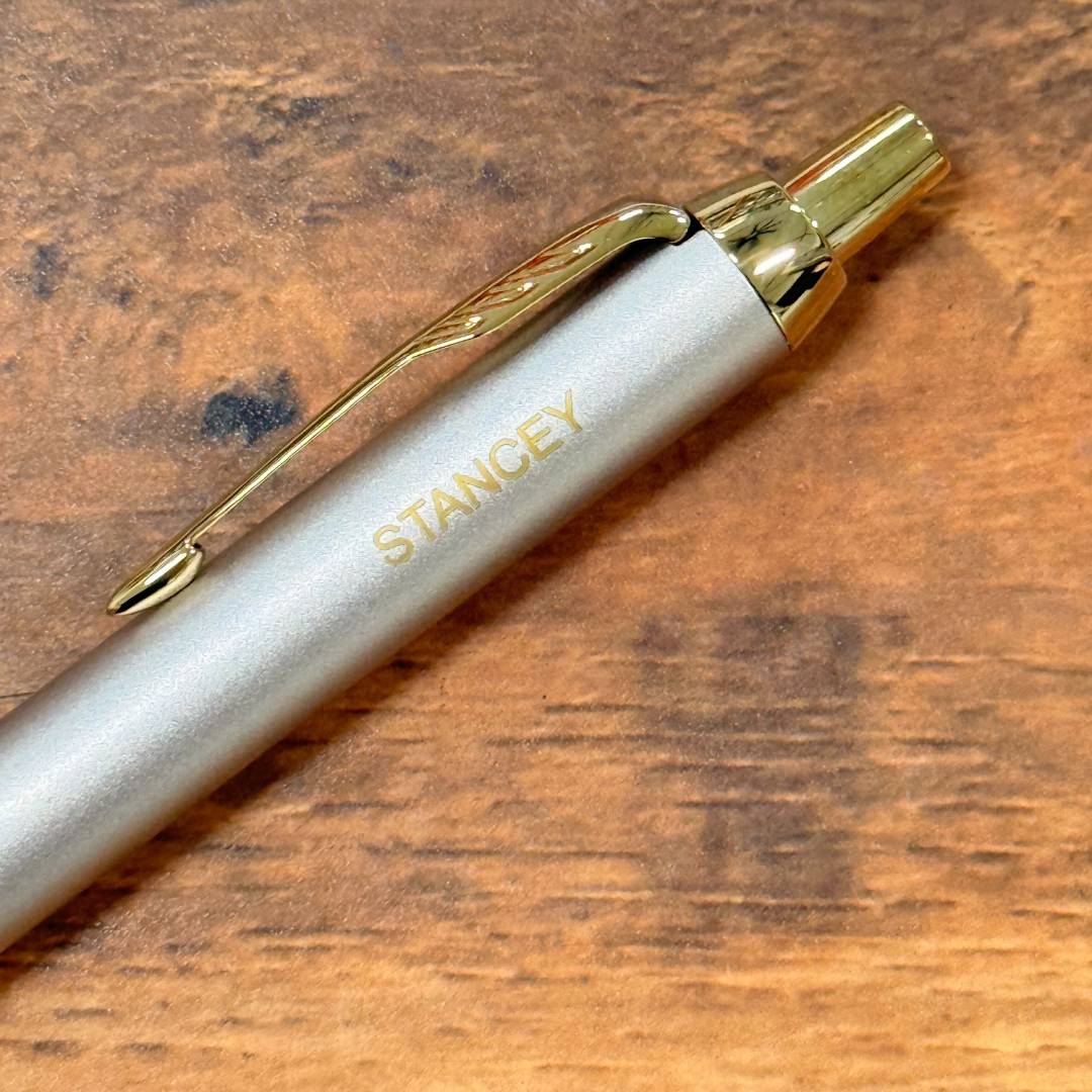 Personalized Name Engraving On Parker IM PROFESSIONAL Ballpoint Pen - Monochrome Champagne