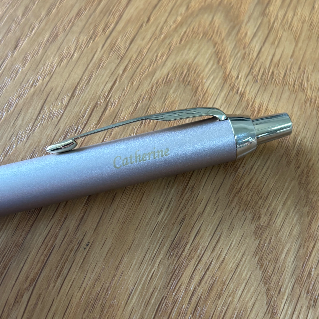 Personalized Name Engraving On Parker IM PROFESSIONAL Ballpoint Pen - Monochrome Champagne