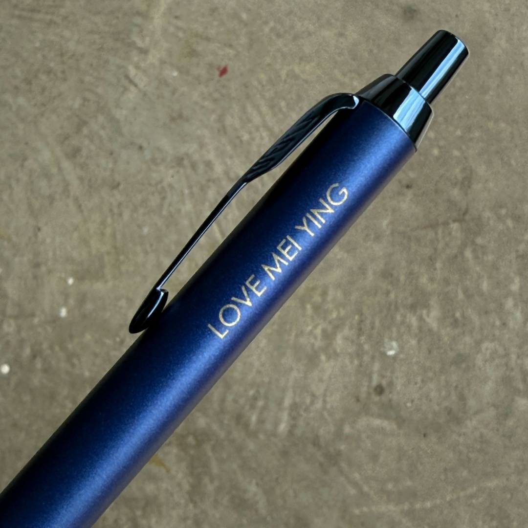 Personalized Name Engraving On Parker IM PROFESSIONAL Ballpoint Pen Monochrome Blue