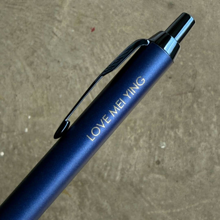 Personalized Name Engraving On Parker IM PROFESSIONAL Ballpoint Pen Monochrome Blue
