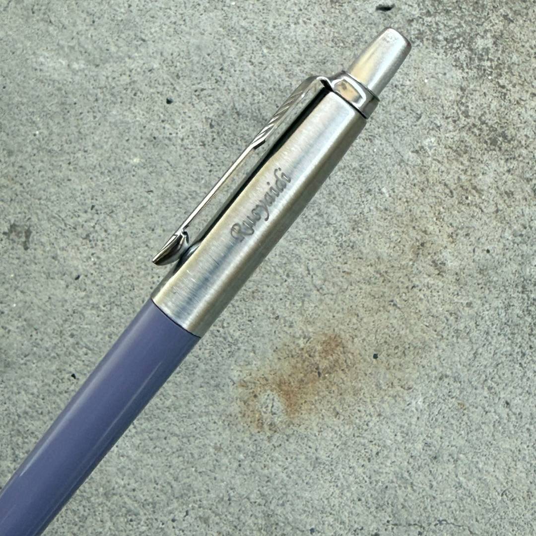 Personalized Name Engraving On Parker Jotter Originals Ballpoint Pen - Aubergine