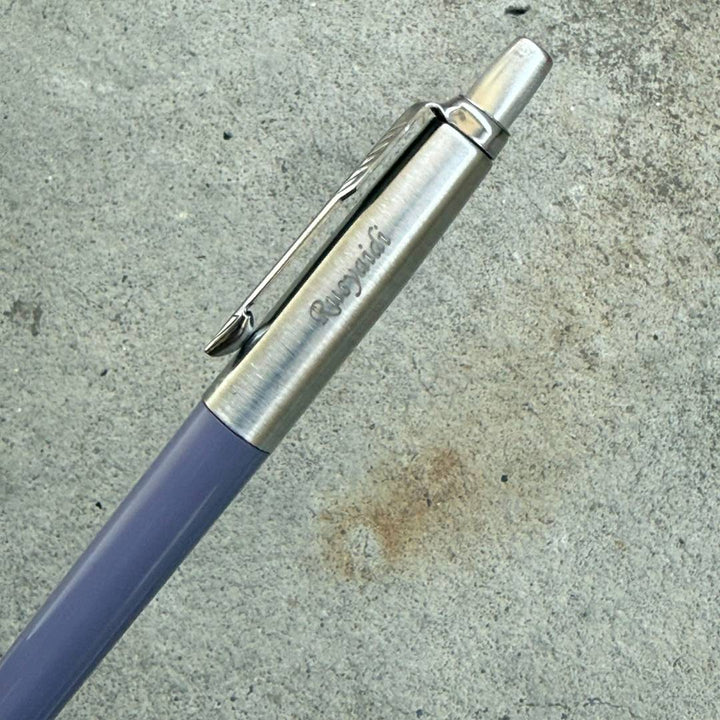 Personalized Name Engraving On Parker Jotter Originals Ballpoint Pen - Aubergine