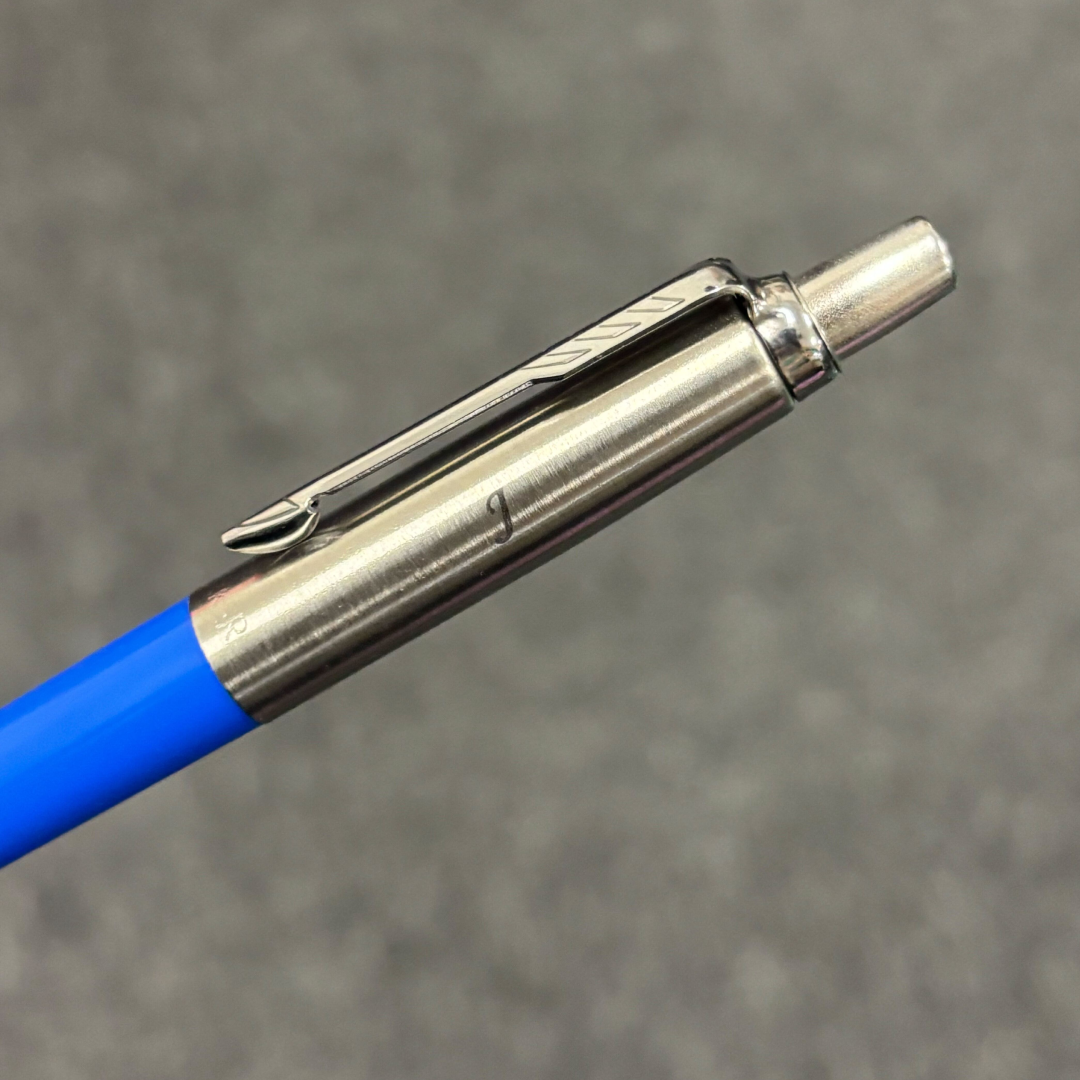 Personalized Name Engraving On Parker Jotter Originals Blue Ballpoint Pen
