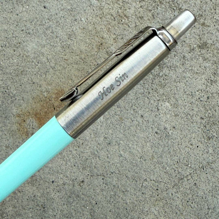 Personalized Name Engraving On Parker Jotter Originals Pastel Green Ballpoint Pen