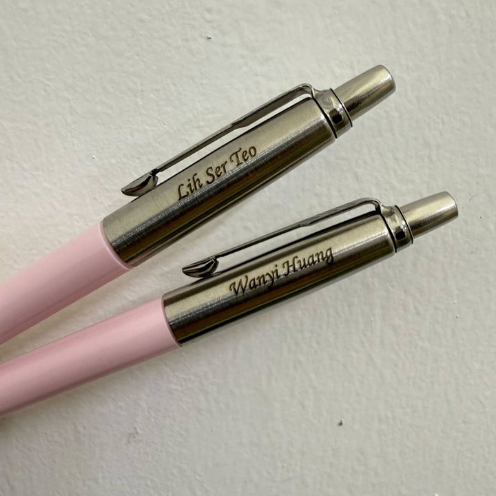 Personalized Name Engraving On Parker Jotter Originals Pastel Pink Ballpoint Pen