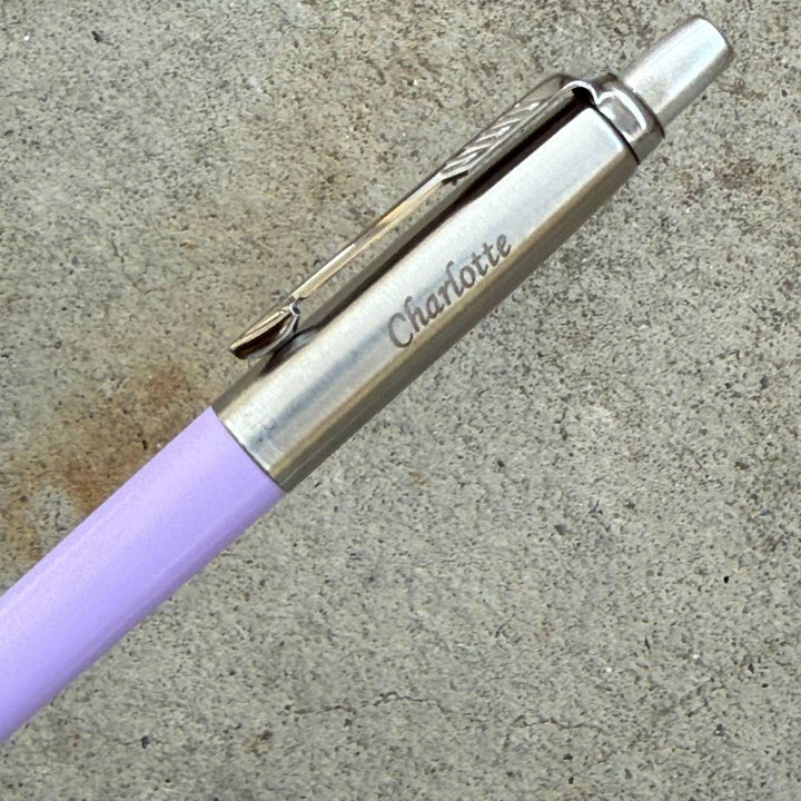 Personalized Name Engraving On Parker Jotter Originals Pastel Purple Ballpoint Pen