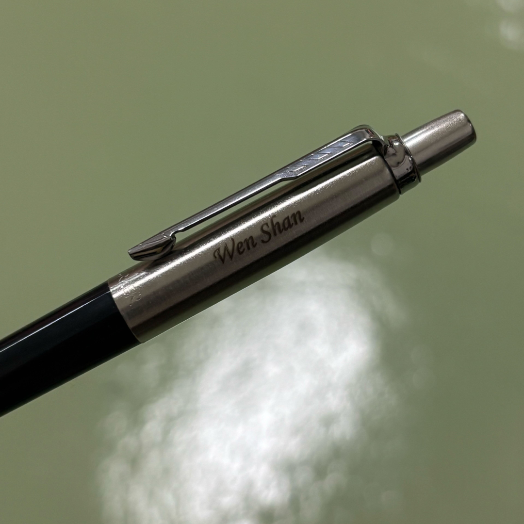 Personalized Name Engraving On Parker Jotter Special Black Ballpoint Pen
