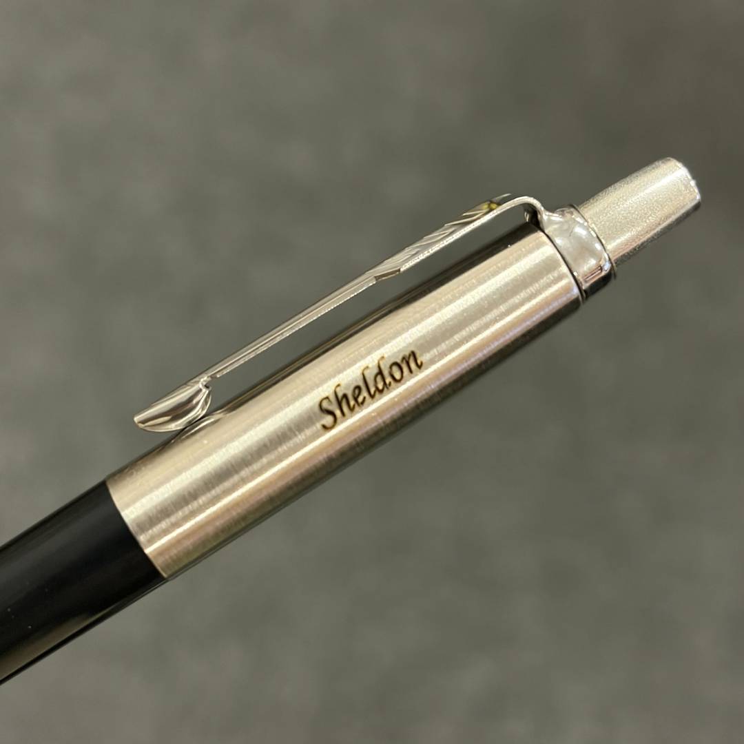 Personalized Name Engraving On Parker Jotter Special Black Ballpoint Pen
