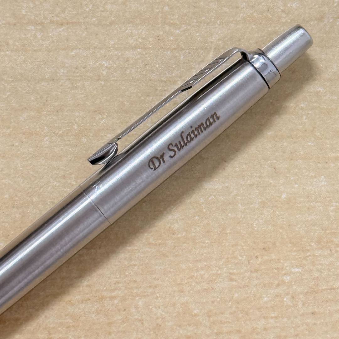 Personalized Name Engraving On Parker Jotter Stainless Steel CT Ballpoint Pen