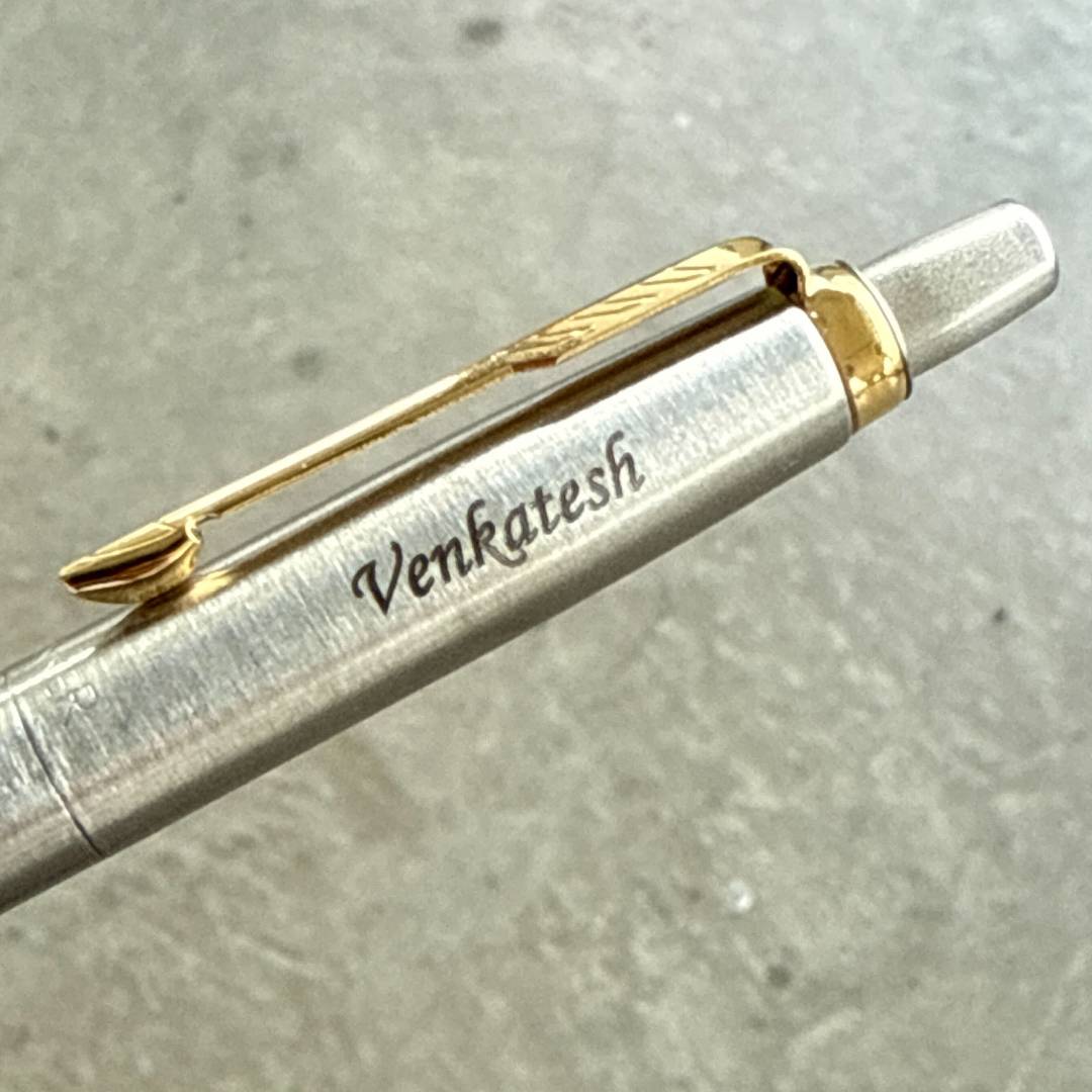 Personalized Name Engraving On Parker Jotter Stainless Steel GT Ballpoint Pen