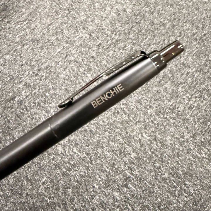Personalized Name Engraving On Parker Jotter XL Ballpoint Pen - Monochrome Black with Black Trim 