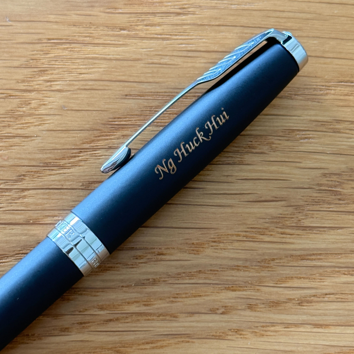 Personalized Name Engraving On Parker Sonnet Matte Black CT Ballpoint Pen