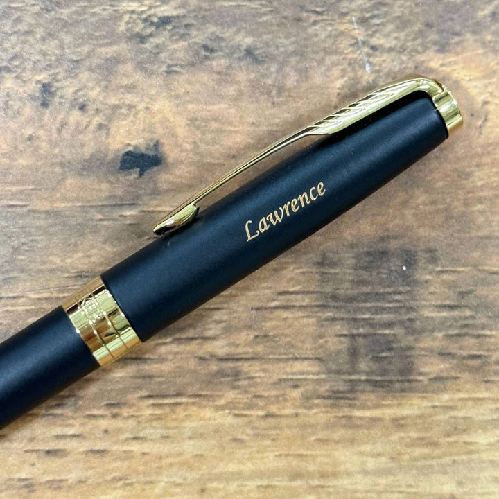 Personalized Name Engraving On Parker Sonnet Matte Black GT Ballpoint Pen