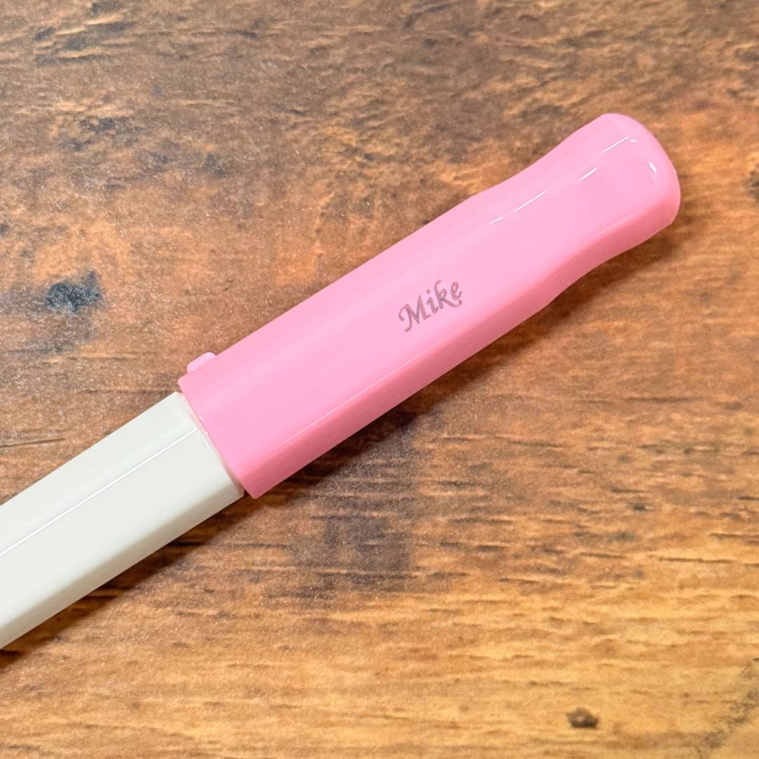 Personalized Name Engraving On Pilot Kakuno Fountain Pen Soft Pink