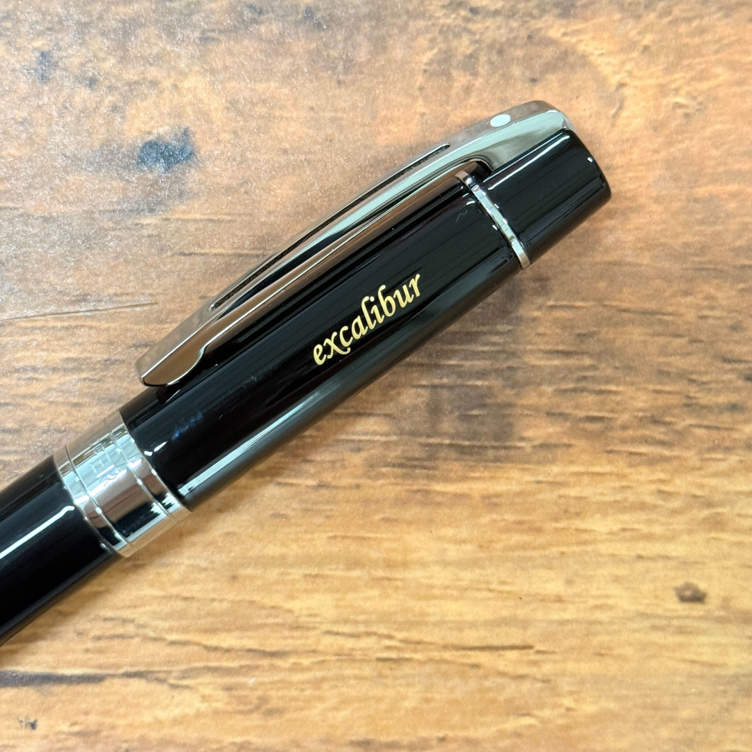 Personalized Name Engraving On Sheaffer 300 E9312 Glossy Black with Chrome Trims Rollerball Pen (WW30)