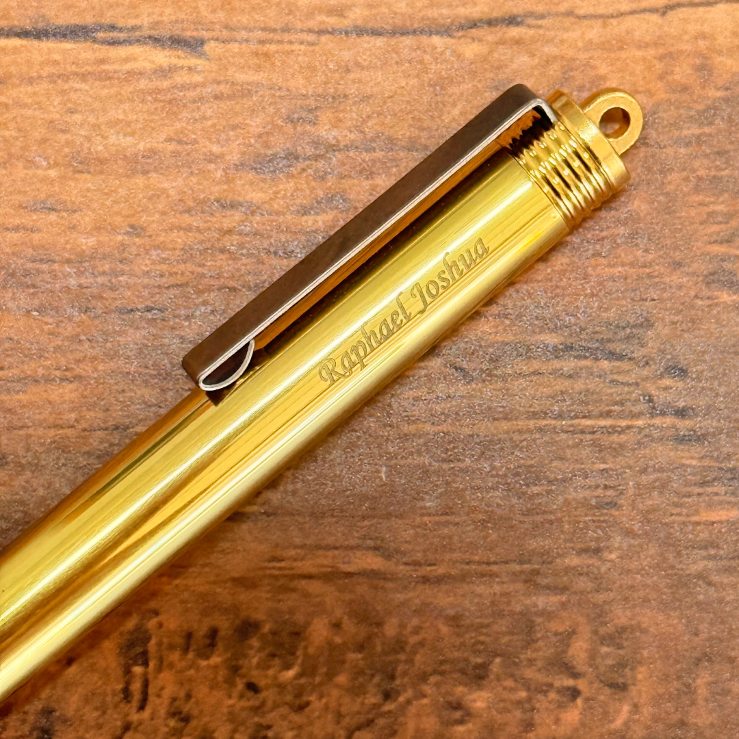 Personalised name engraving on TRAVELER&
