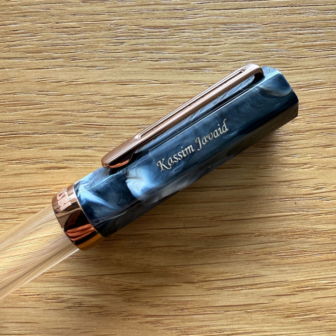 Personalized Name Engraving On TWSBI ECO Black Marble with Bronze Fountain Pen
