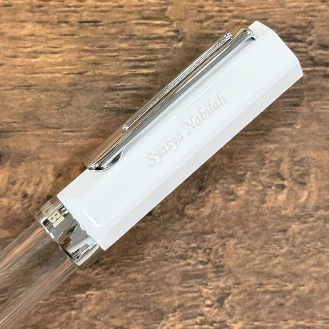 Personalized Name Engraving On TWSBI ECO Fountain Pen - White